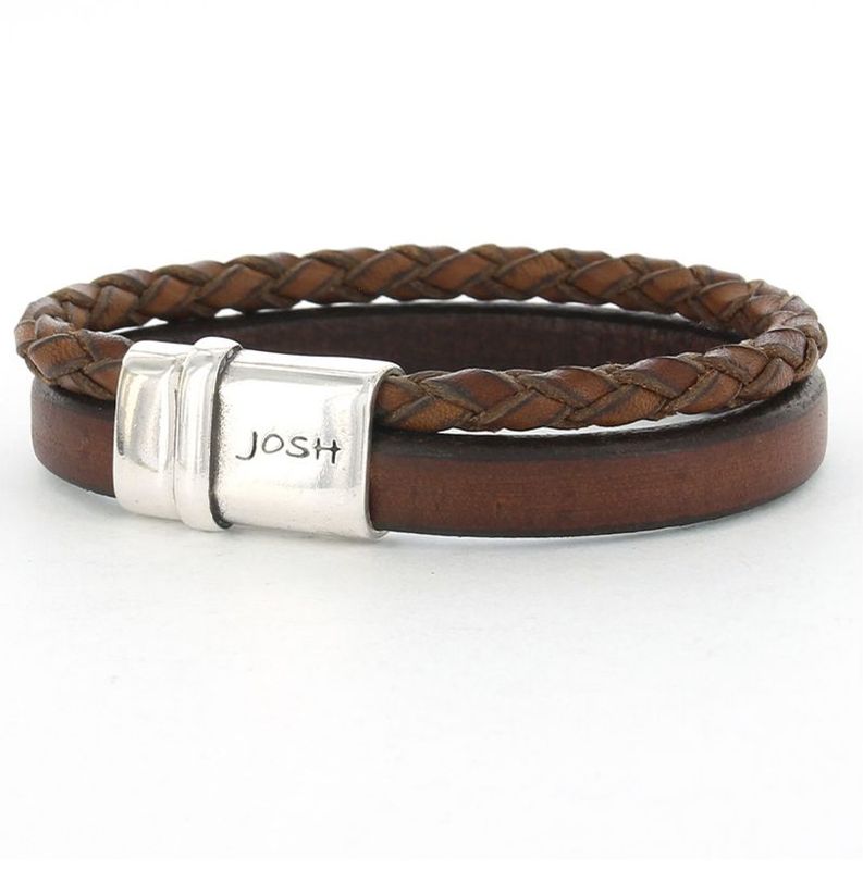 Armband 09110 Cognac / Sluiting Silver