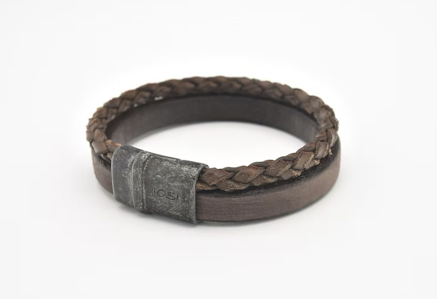 Armband 09264 Brown / Sluiting Vintage Black