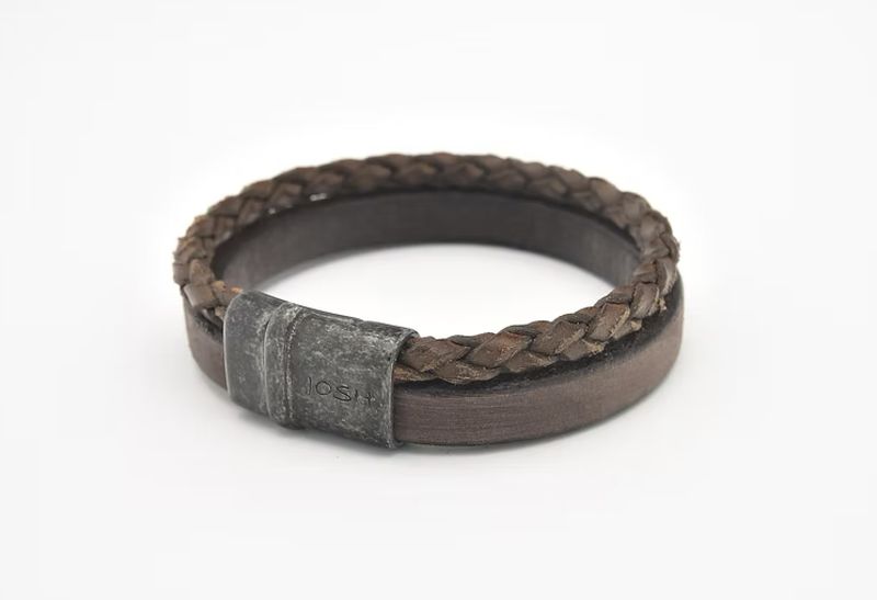Armband 09264 Brown / Sluiting Vintage Black