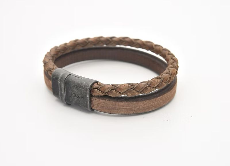 Armband 09264Cognac / Sluiting Vintage Black