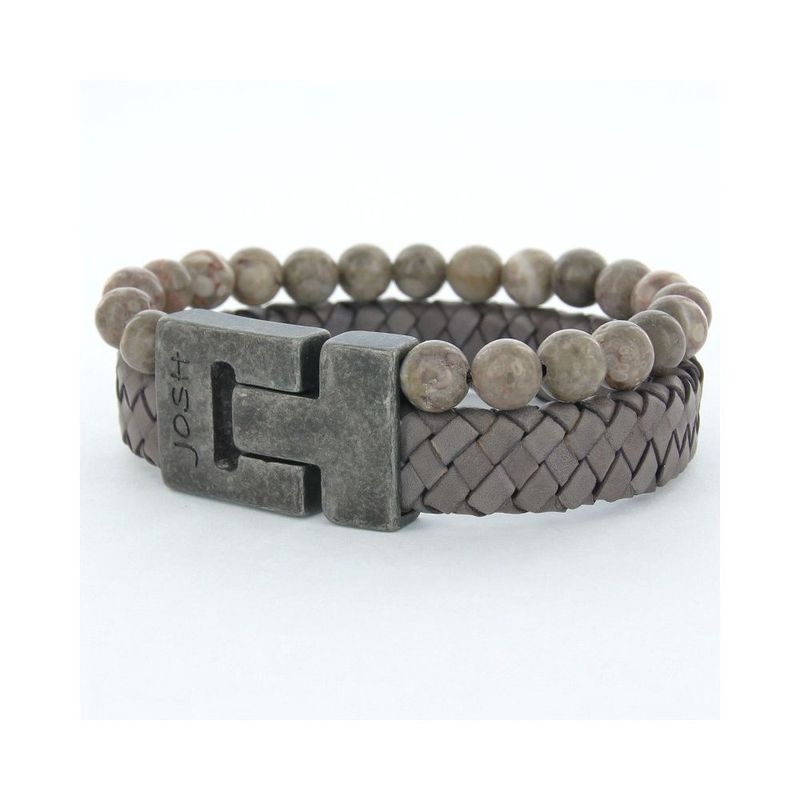 Armband 24966 Taupe / Sluiting Vintage Black