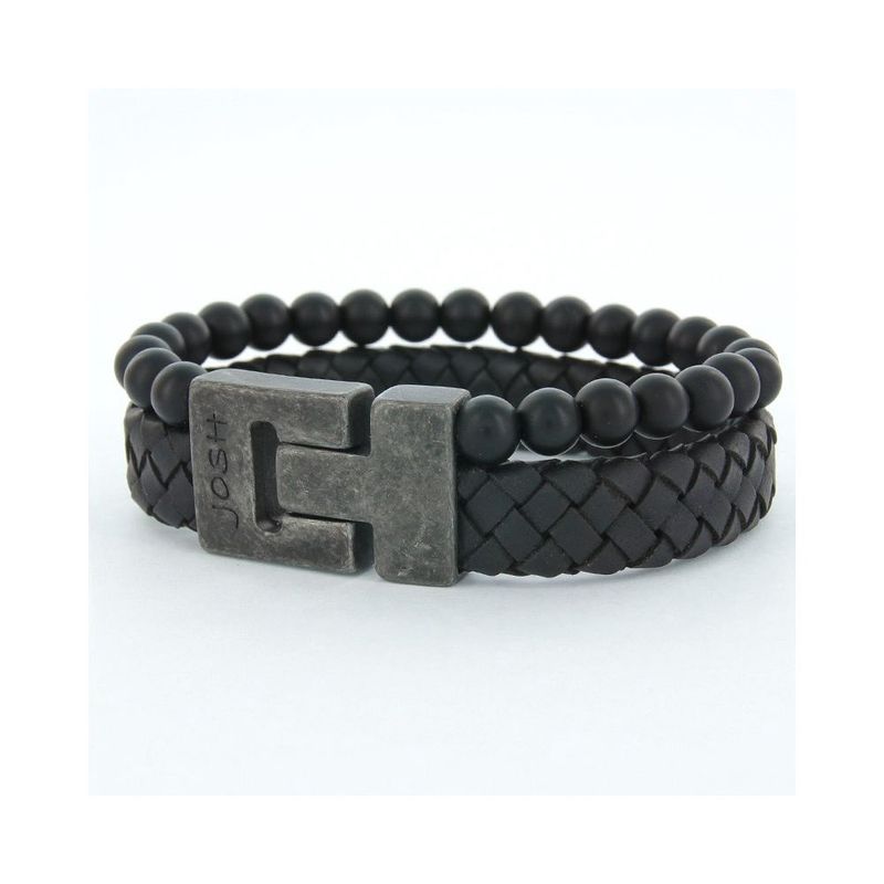 Armband 24966 Mat Black / Sluiting Vintage Black