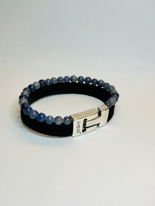 Armband 25038 Blue / Sluiting Silver