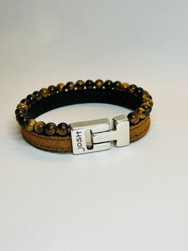 Armband 25038 Cognac / Sluiting Silver