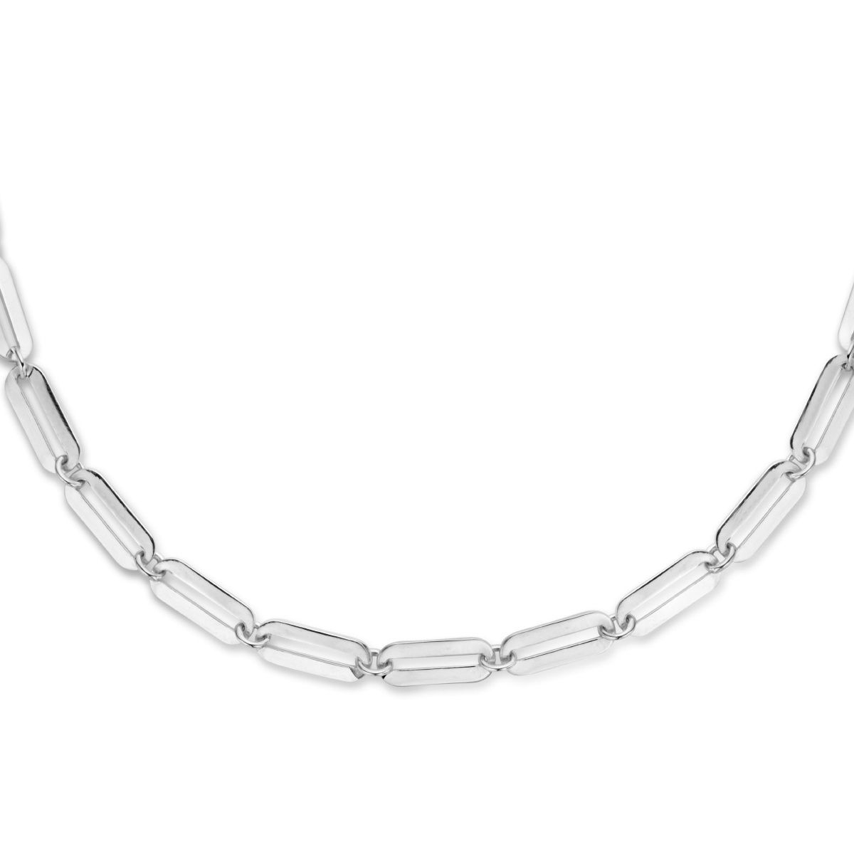 Collier platte paperclip 41cm + 4