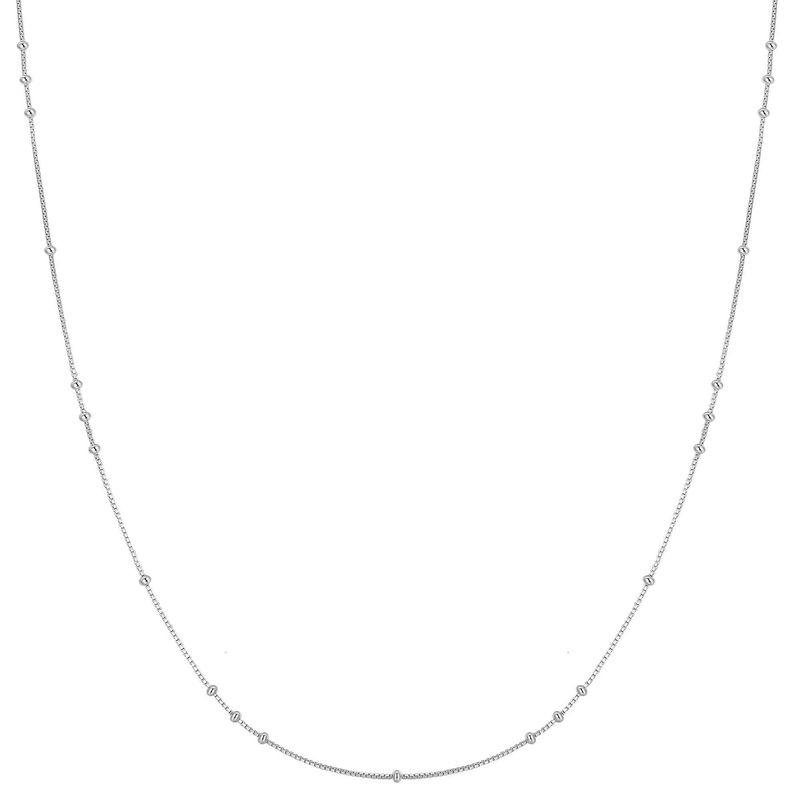 SILVER MINI BEAD STATION NECKLACE