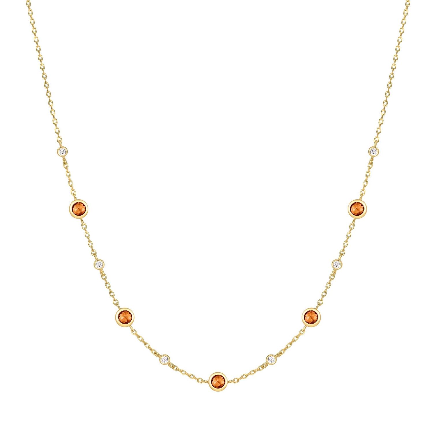 GOLD NANO GEM STATION NECKLACE