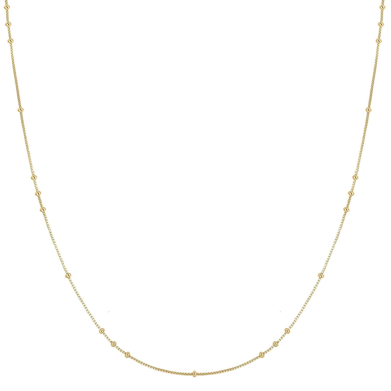 GOLD MINI BEAD STATION NECKLACE
