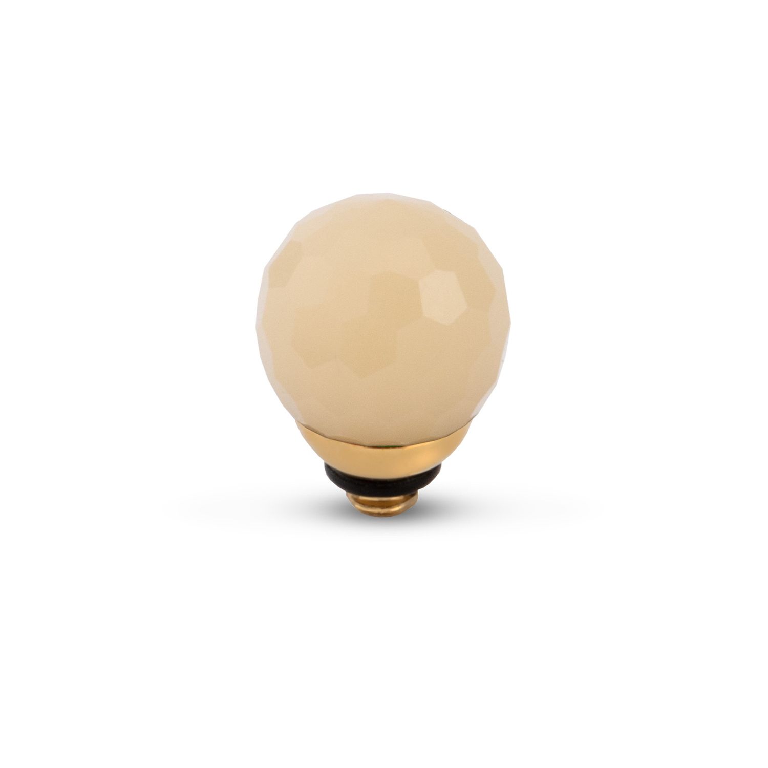 TMF7 Tw CZ Facet Ball, Kleur: Goud, Kleur steen: Latte