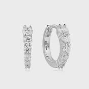 SILVER GRADIENT PAVE HUGGIES
