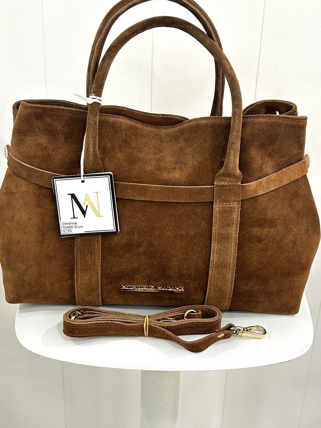 Handtas &#39;Severine&#39; Suéde Camel