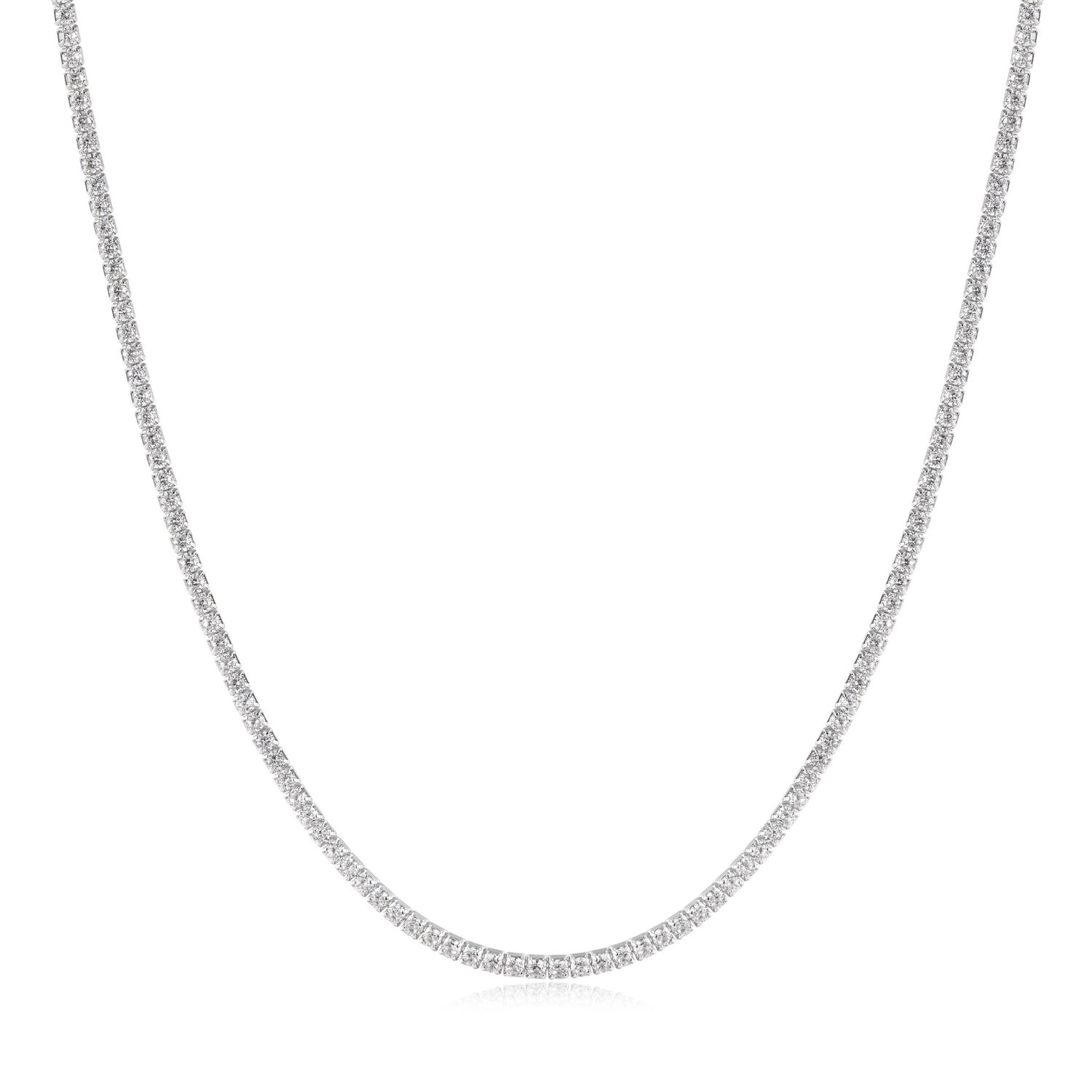 SILVER PAVÉ NECKLACE