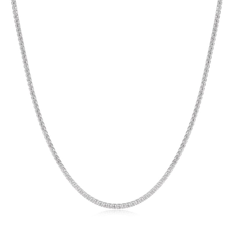 SILVER PAVÉ NECKLACE