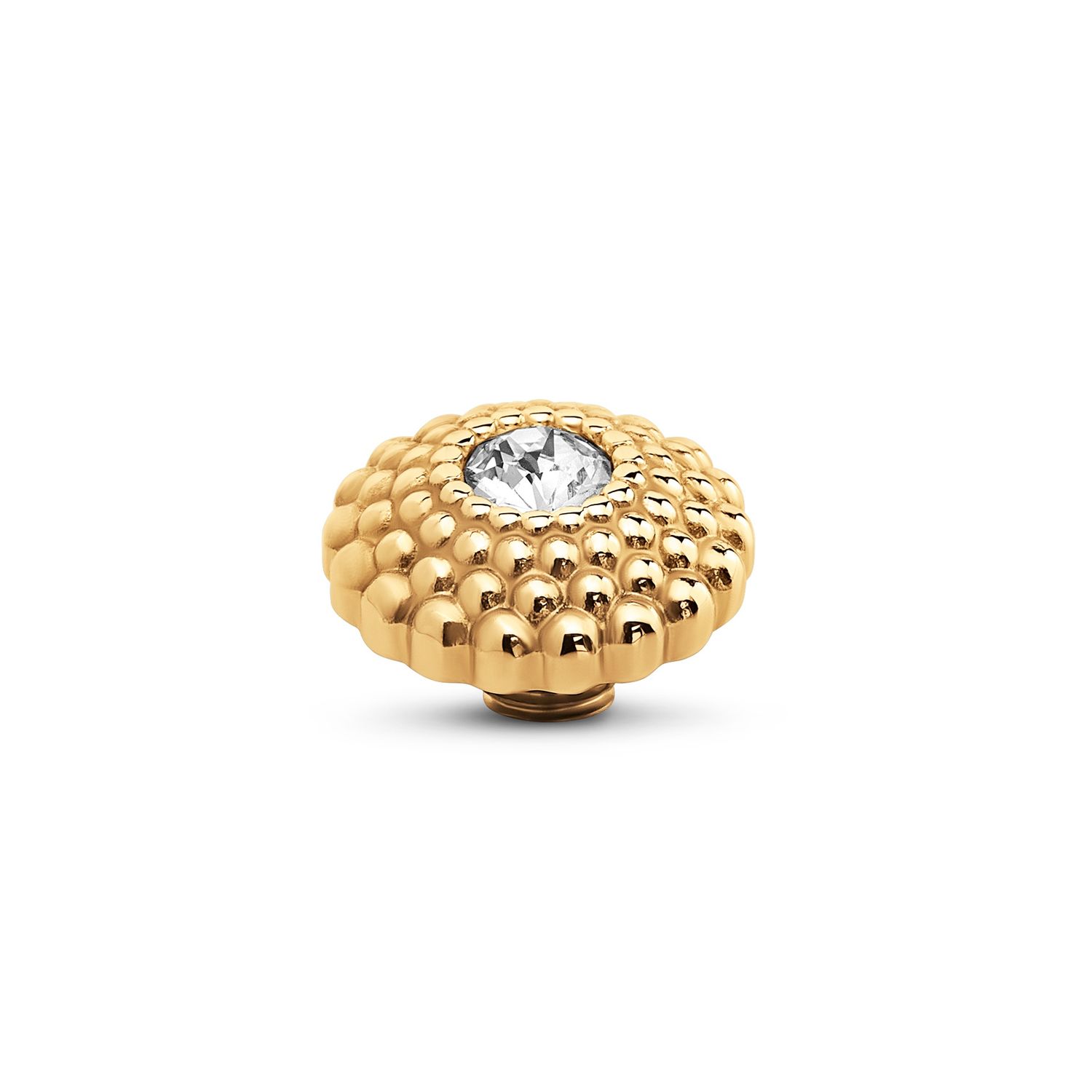 VM90 VI Lotus CZ, Kleur: Goudkleur, Kleur steen: Crystal