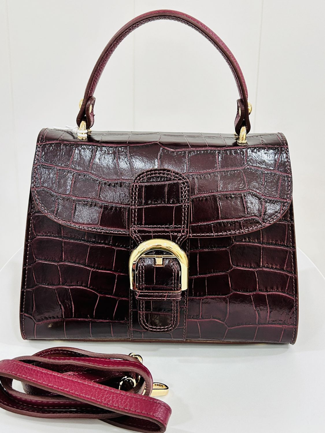 Handtas Deley Mini Crocco Bordeaux