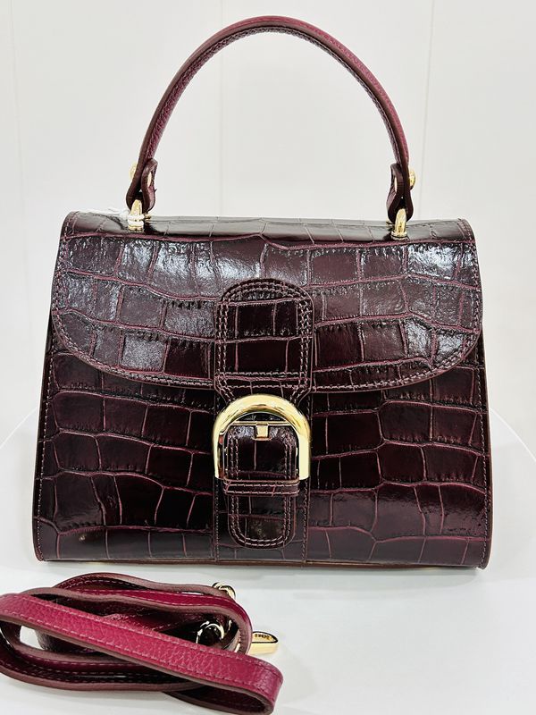 Handtas Deley Mini Crocco Bordeaux