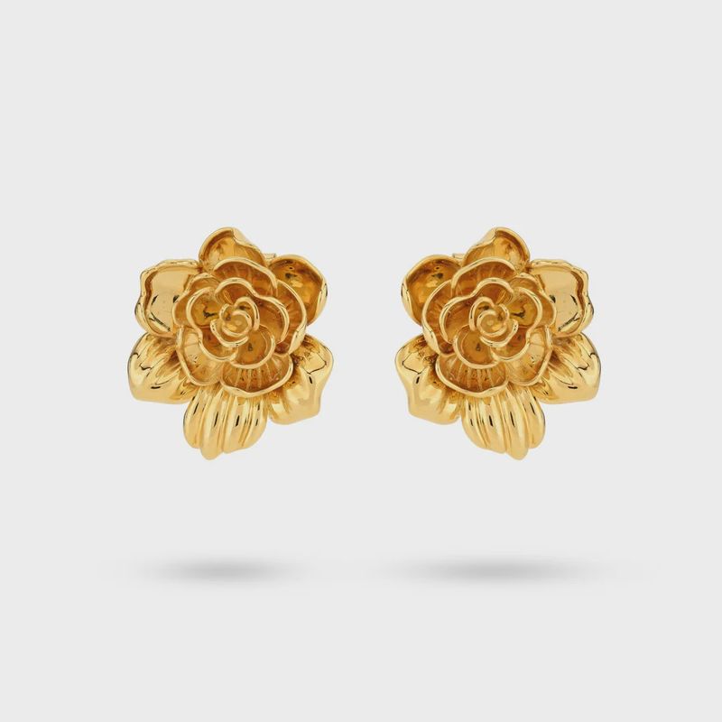 Statement roos oorbel - 424102Y