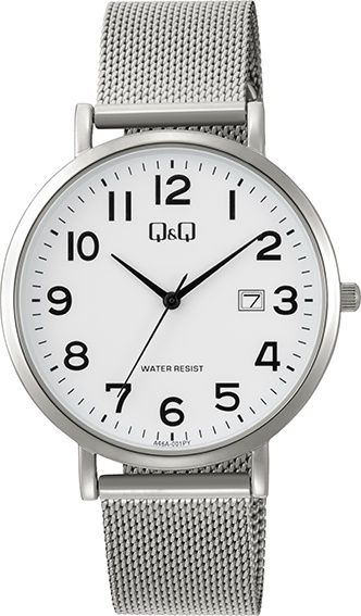 Q&amp;Q herenhorloge met stalen meshband  A46A-001PY