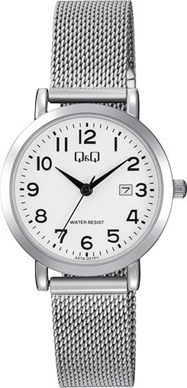 Q&amp;Q Horloge met stalen meshband A47A-001PY