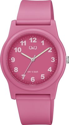 Q&amp;Q dames/tiener horloge roze, plastic band G22A-019VY