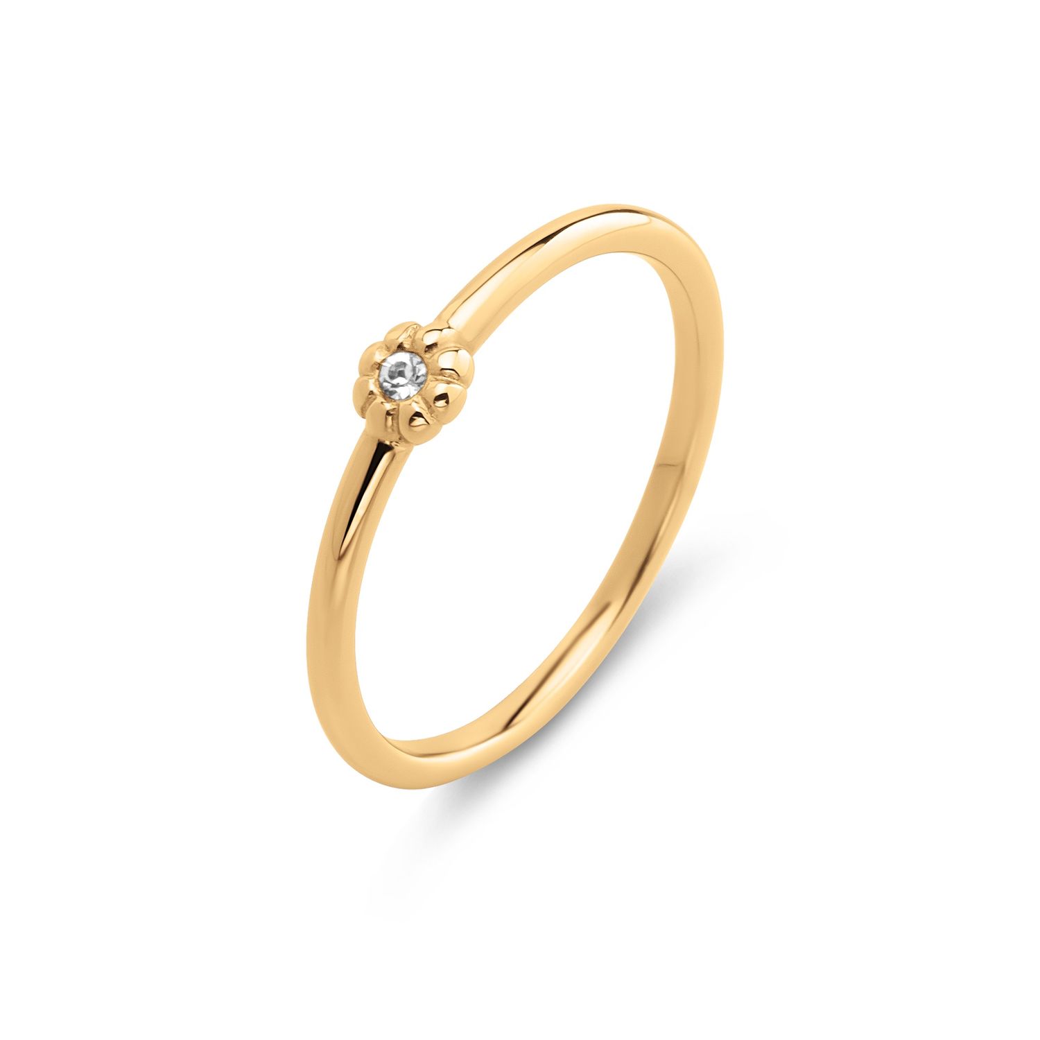 FR71 FR Livia cz ring, Kleur: Goudkleur, Maat: 48