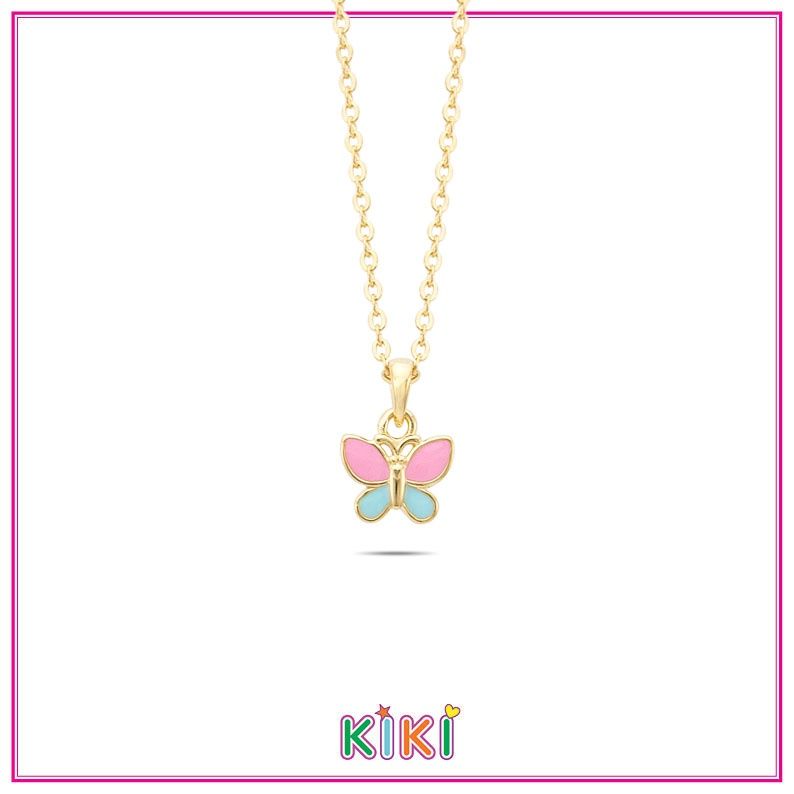 Ketting met hanger gekleurde vlinder