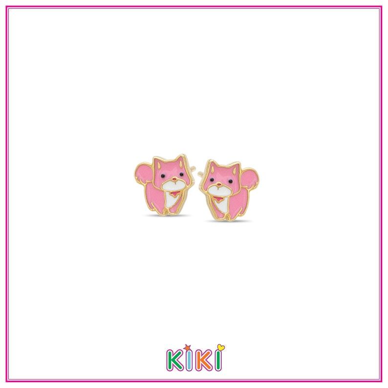 Kindzer oorbel roze vosje