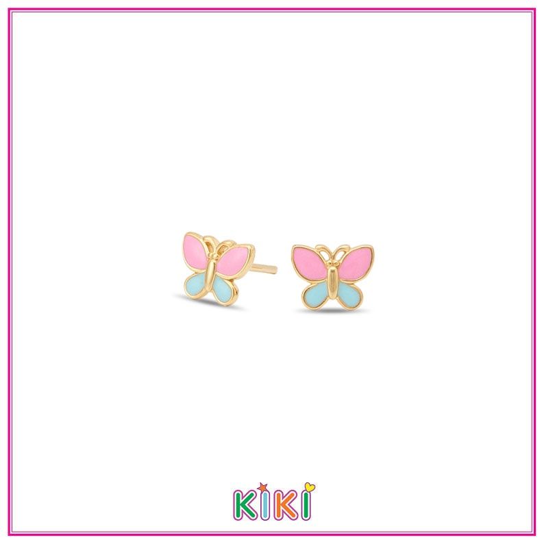 Kinder oorbel gekleurde vlinder