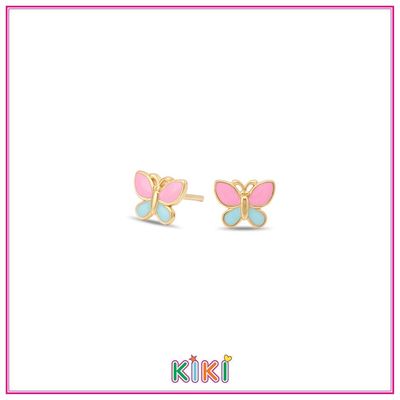 Kinder oorbel gekleurde vlinder