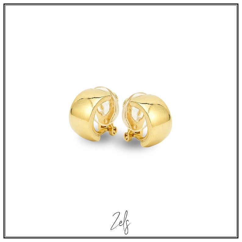 Brede basic klapoorbellen verguld