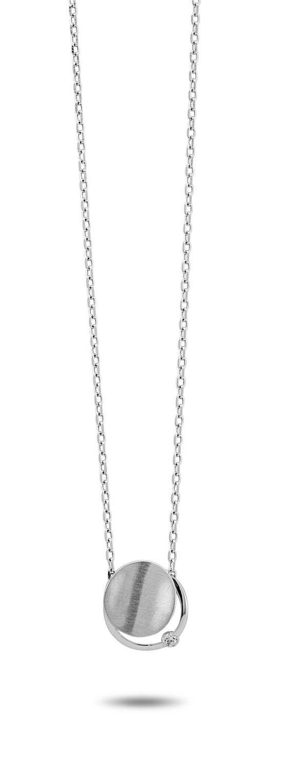 Ketting met hanger cirkel+plaatje