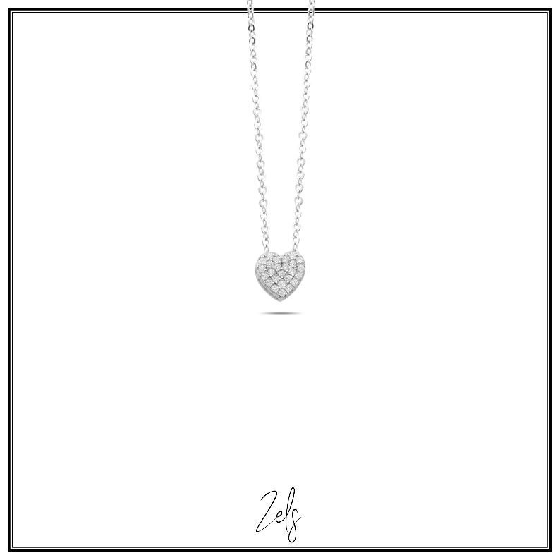 Ketting met hartje en zirconium