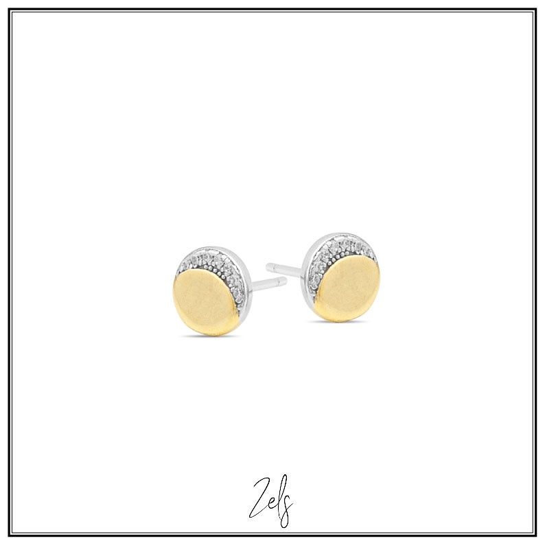 Oorbellen multicolor cirkel met zirconium