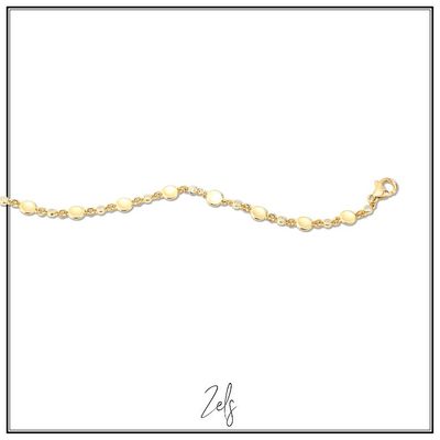 Elegante armband met platte rondjes en zirconium