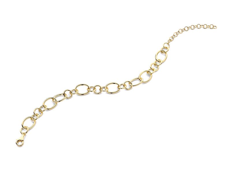 * Elegante armband met afwisselende ovalen schakels