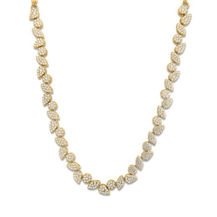 * Elegante ketting met subtiel glinsterende bladschakels