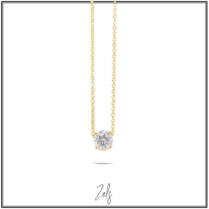 Tijdloze fijne ketting met sprankelend zirkoontje als fijn elegant accent