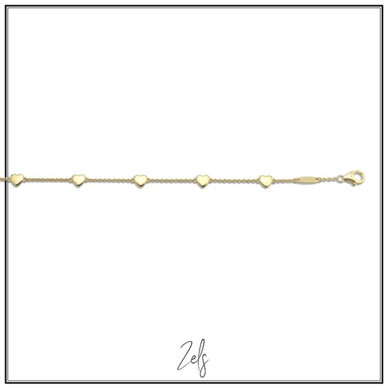 Leuke subtiele armband met hartjes