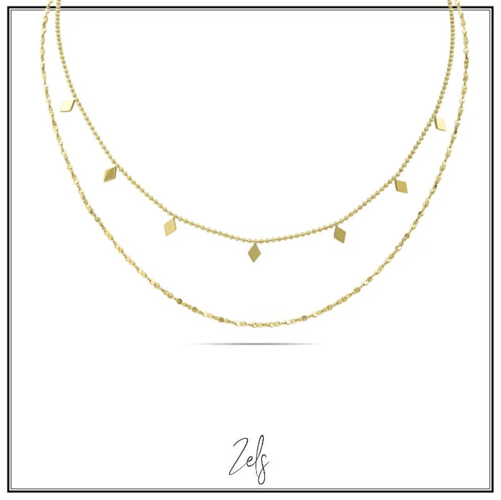 Verfijnde layered ketting, geeft elke outfit een elegante touch