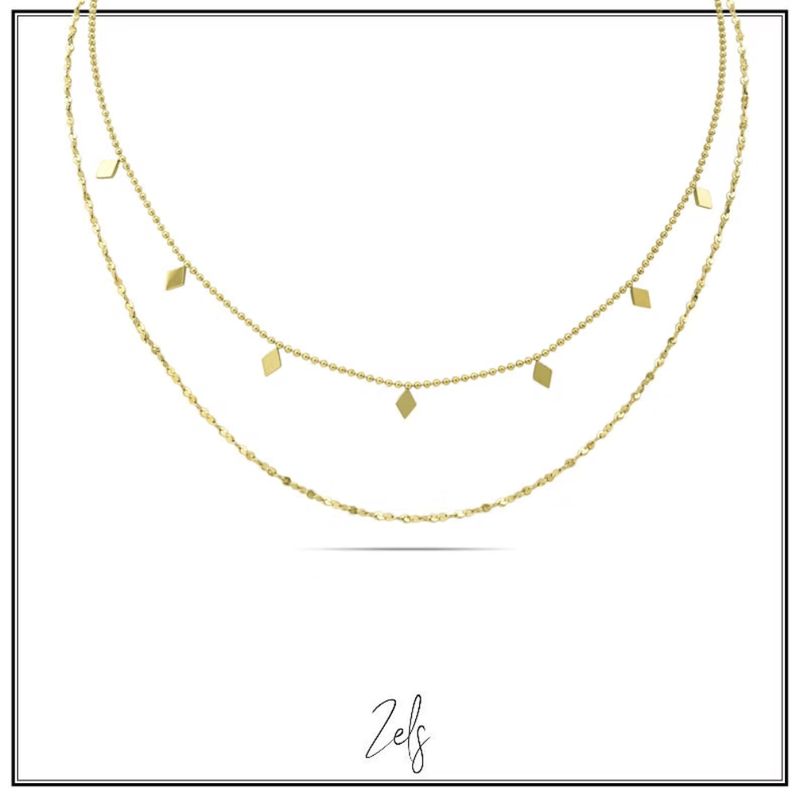 Verfijnde layered ketting, geeft elke outfit een elegante touch