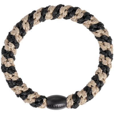 KKNEKKI Black-beige glitter stripe