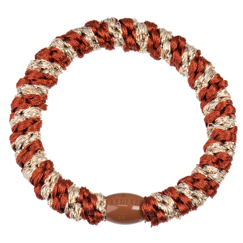 KKNEKKI Rust-beige glitter stripe