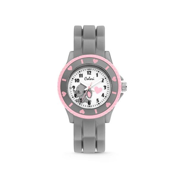 Kinderhorloge grijs met olifantje