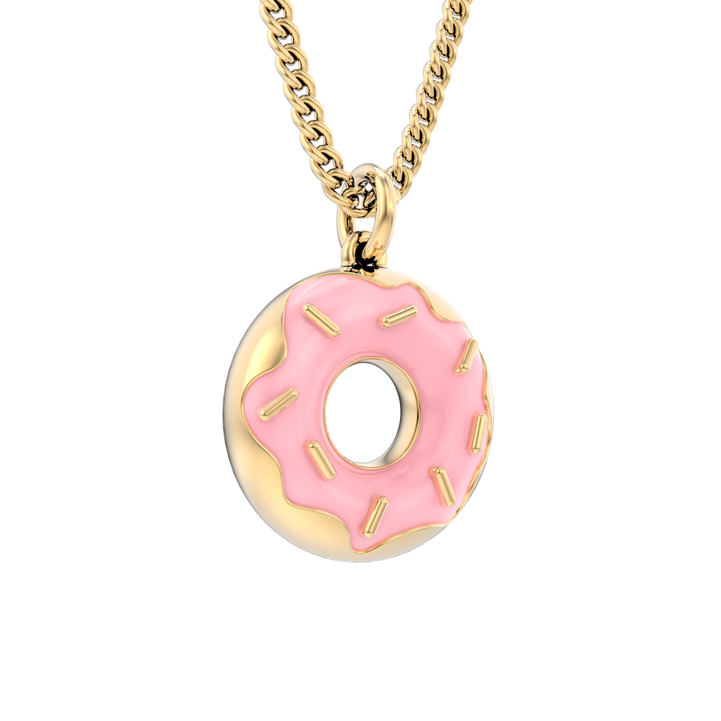 3D Donut hanger met halsketting 41-48cm