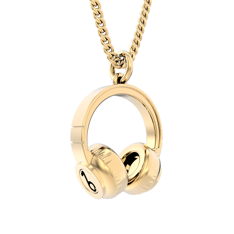 3D Koptelefoon hanger met ketting 41-48cm