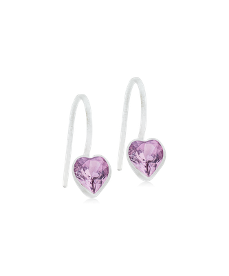 MP Pendant Fixed Heart 6 mm. Light amethyst