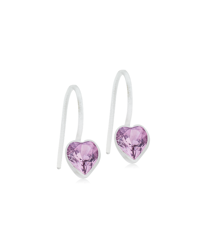 MP Pendant Fixed Heart 6 mm, Light amethyst
