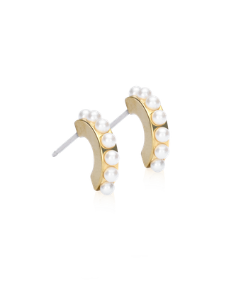 GT Pendant Pearl Curved 10mm White