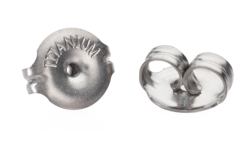 NT Skin friendly earring backs for titanium earrings