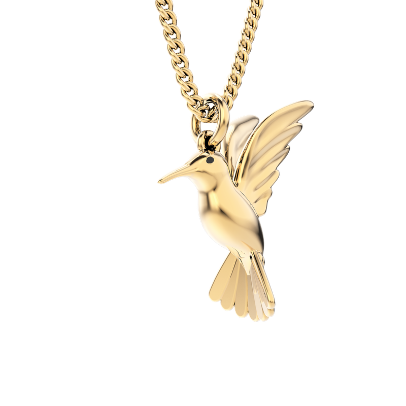 3D Kolibrie hanger met ketting 41-48cm